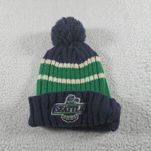 Vintage Seattle Seahawks Beanie CCM NFL 80's 90's Logo Knit Unisex Pom Pom